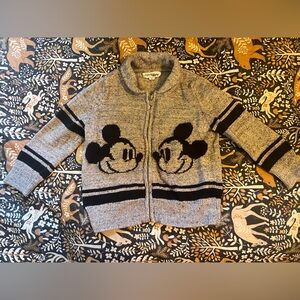 Disney GAP Gray and Black Mickey Mouse Sweater